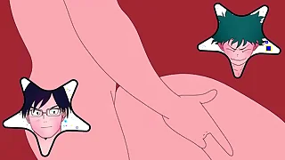 Tenya Iida intenta divertirse con el culo de Midoriya